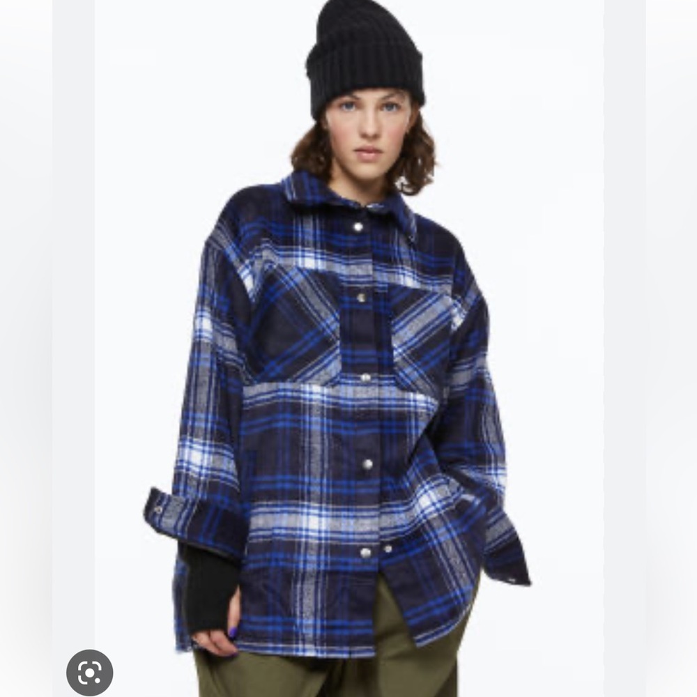 H & M Divided fleece shacket